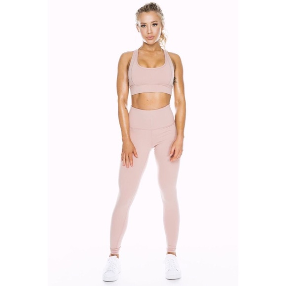 SASKI Dusty Pink High Waist Leggings - Picture 3 of 13